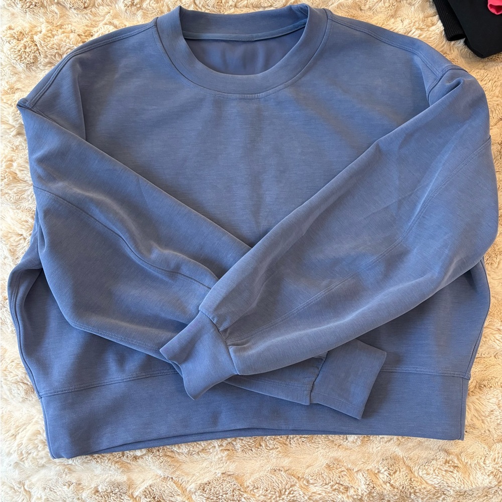 lululemon Perfectly Oversized Blue Crop Top